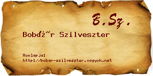 Bobár Szilveszter névjegykártya