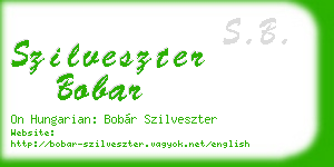 szilveszter bobar business card
